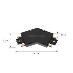 Lindby-stik Lumaro, sort, 135°, plast