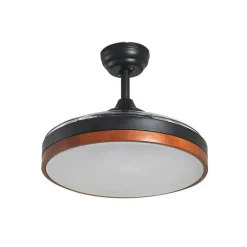 Lindy LED-loftventilator Oras, sort, DC, støjsvag, 107 cm