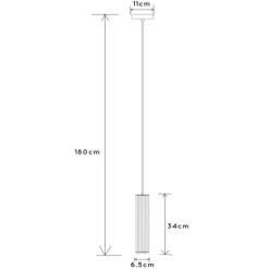 Lionel-pendel med skærm af metalstiver