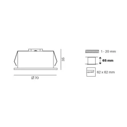 Liro LED indbygningslampe, sort 34° 3.000 K