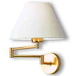 Livas drejelig væglampe, poleret messing