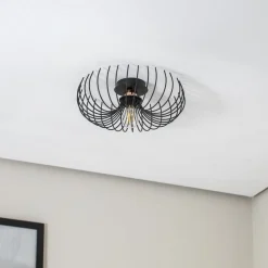 Loftlampe Aspendos N-641, sort, metal, Ø 36 cm