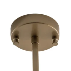 Loftlampe Atmaca, 3 lyskilder, antik guld, glas, 60 cm