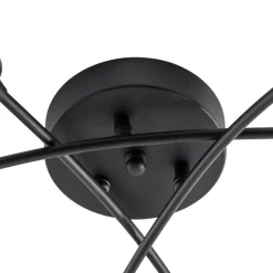 Loftlampe Banana, sort, metal, 67 cm, 6 lyskilder, E27