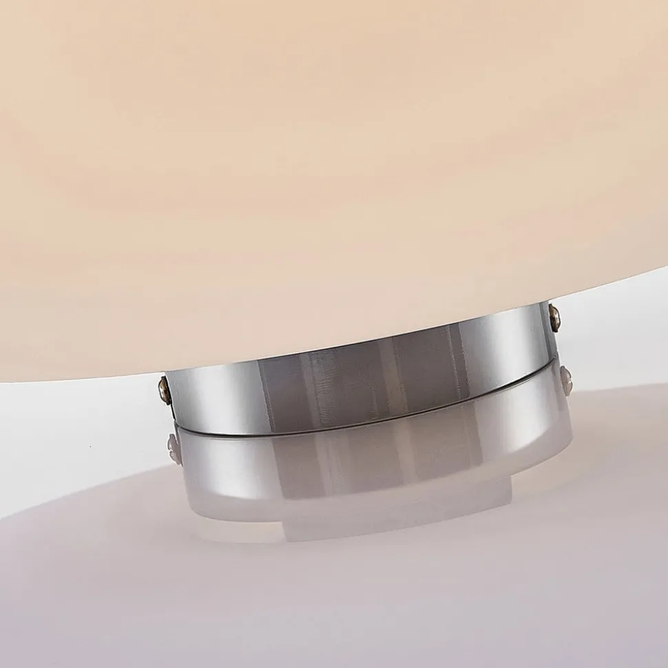 Loftlampe Bibiane i glas, opalhvid