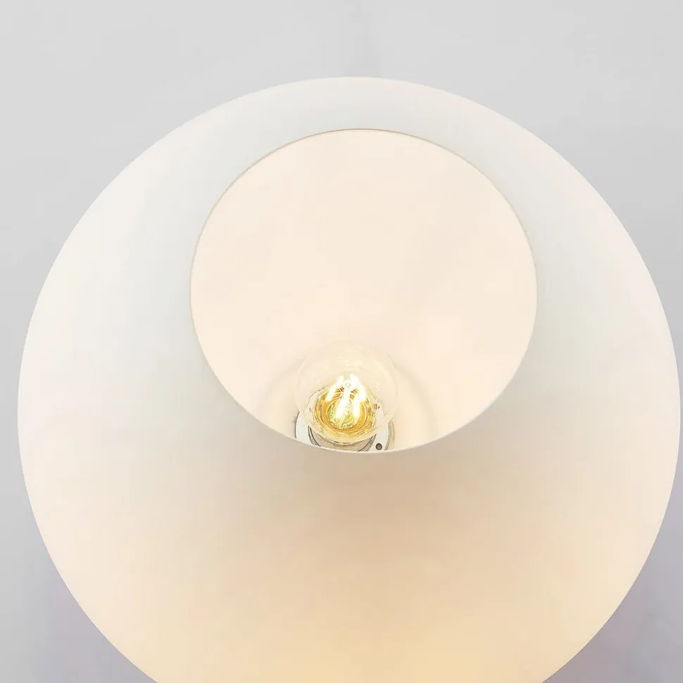 Loftlampe Bibiane i glas, opalhvid