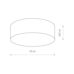 Loftlampe Cameron, grå, Ø 65 cm