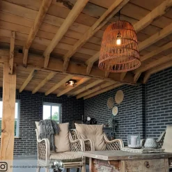 Loftlampe Carlyn badeværelse 2 lyskilder sort