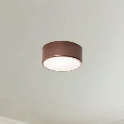 Loftlampe Cleo, Ø 20 cm, IP54, kobberfarvet, metal, E27