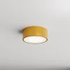 Loftlampe Cleo 200, guld, sensor, IP54, Ø 20 cm, metal