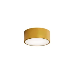Loftlampe Cleo 200, guld, sensor, IP54, Ø 20 cm, metal