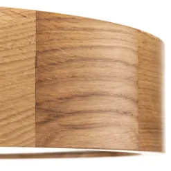 Loftlampe Cleo DR475, IP54, Ø 47,5 cm, egetræ, E27