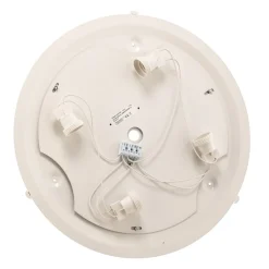 Loftlampe Cleo DR475, IP54, Ø 47,5 cm, egetræ, E27