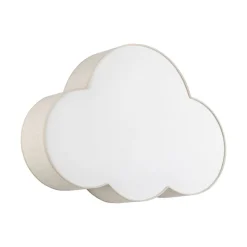 Loftlampe Cloud, beige, 63 cm lang, tekstil, sky, E27