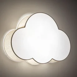 Loftlampe Cloud, beige, 63 cm lang, tekstil, sky, E27