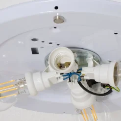 Loftlampe Cloud, blå, 63 cm lang, tekstil, sky, E27