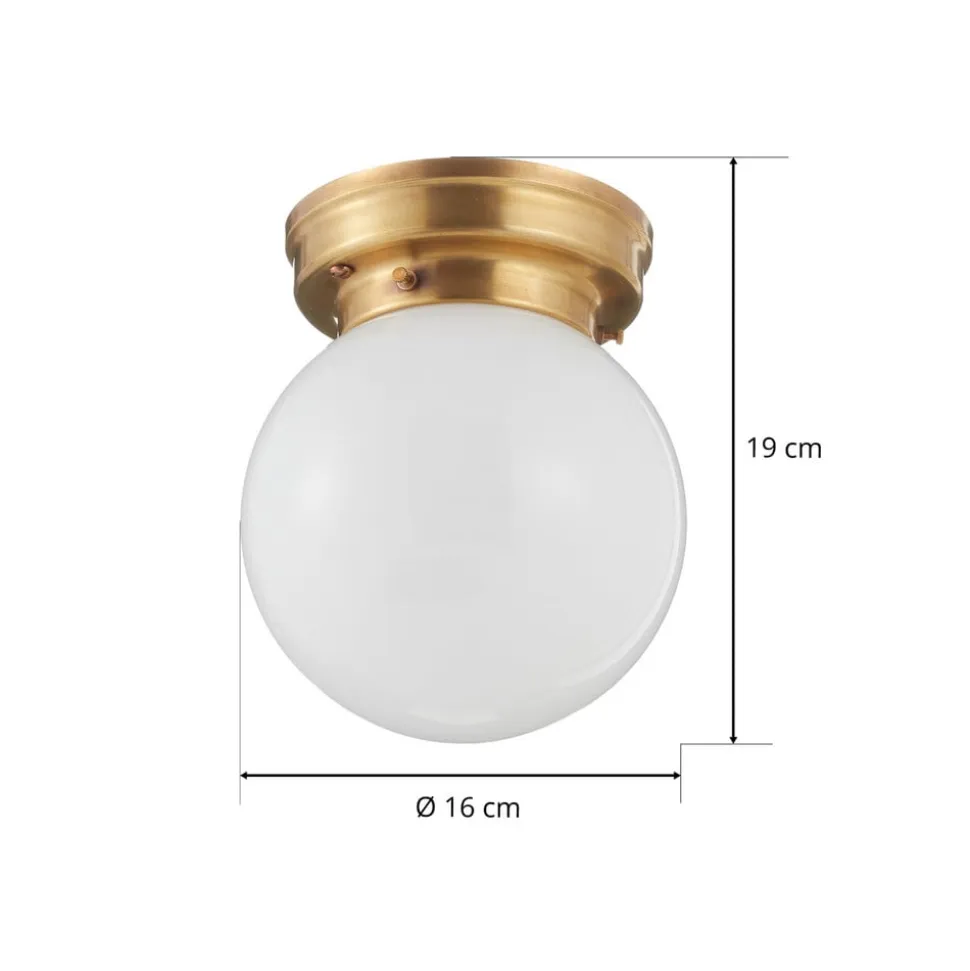 Loftlampe D99-115 op B med opalfarvet glasskærm