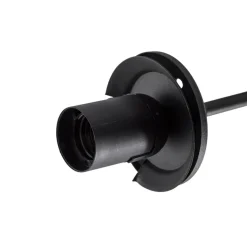 Loftlampe Damar, sort, glas, 2 lyskilder, længde 44 cm