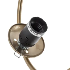 Loftlampe Dolunay, Ø 26 cm, guldfarvet, glas, E27