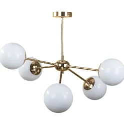 Loftlampe Dori, 5 lyskilder, guld
