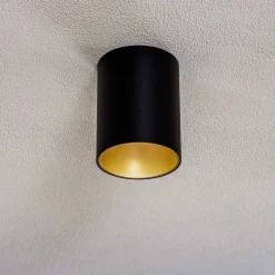 Loftlampe Eye Tone, sort/guld