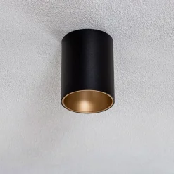 Loftlampe Eye Tone, sort/guld