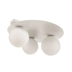 Loftlampe Firn, rund, 3 lyskilder, hvid