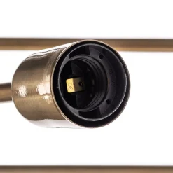 Loftlampe Flower 176, 6 lyskilder, guld antik