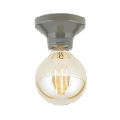 Loftlampe Frost, grå, keramik, E27