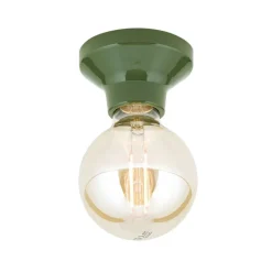 Loftlampe Frost, grøn, keramik, E27