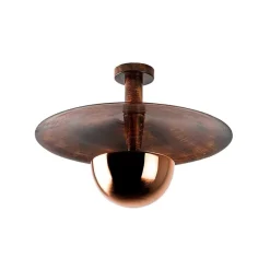 Loftlampe Kurt 13355, kobberfarvet, metal, Ø 48 cm