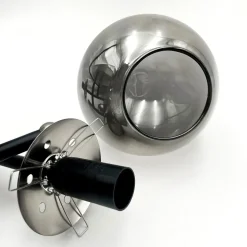 Loftlampe Malena, Ø 19 cm, røggrå, glas/metal 3 lyskilder.