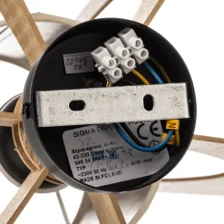 Loftlampe Modern C M med trælameller Ø 50 cm