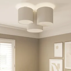 Loftlampe Mona med 3 lyskilder, hvid