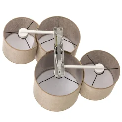 Loftlampe Mona Nature, 4 lyskilder, naturfarvet hør