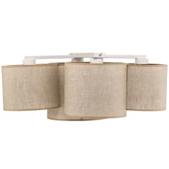 Loftlampe Mona Nature, 4 lyskilder, naturfarvet hør