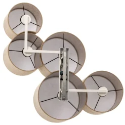 Loftlampe Mona Nature, 5 lyskilder, naturfarvet linned