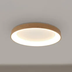 Loftlampe Niseko II CCT fjernbetjening Ø50cm træfarvet