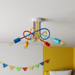 Loftlampe Oxford med 5 lyskilder, farvet