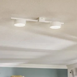 Loftlampe Pills II, hvid, 2 lyskilder