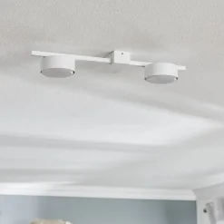 Loftlampe Pills II, hvid, 2 lyskilder