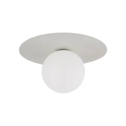 Loftlampe Pixie, beige, glas, Ø 25 cm, kugle, G9