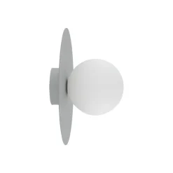 Loftlampe Pixie, grå, glas, Ø 25 cm, kugle, G9