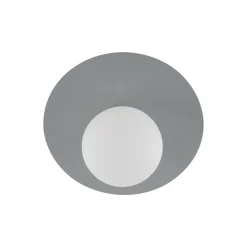 Loftlampe Pixie, grå, glas, Ø 25 cm, kugle, G9