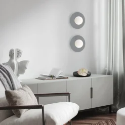 Loftlampe Pixie, grå, glas, Ø 25 cm, kugle, G9