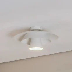 Loftlampe Plato, hvid, metal, Ø 38 cm, E27