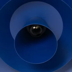 Loftlampe Plato, mørkeblå, metal, Ø 38 cm, E27