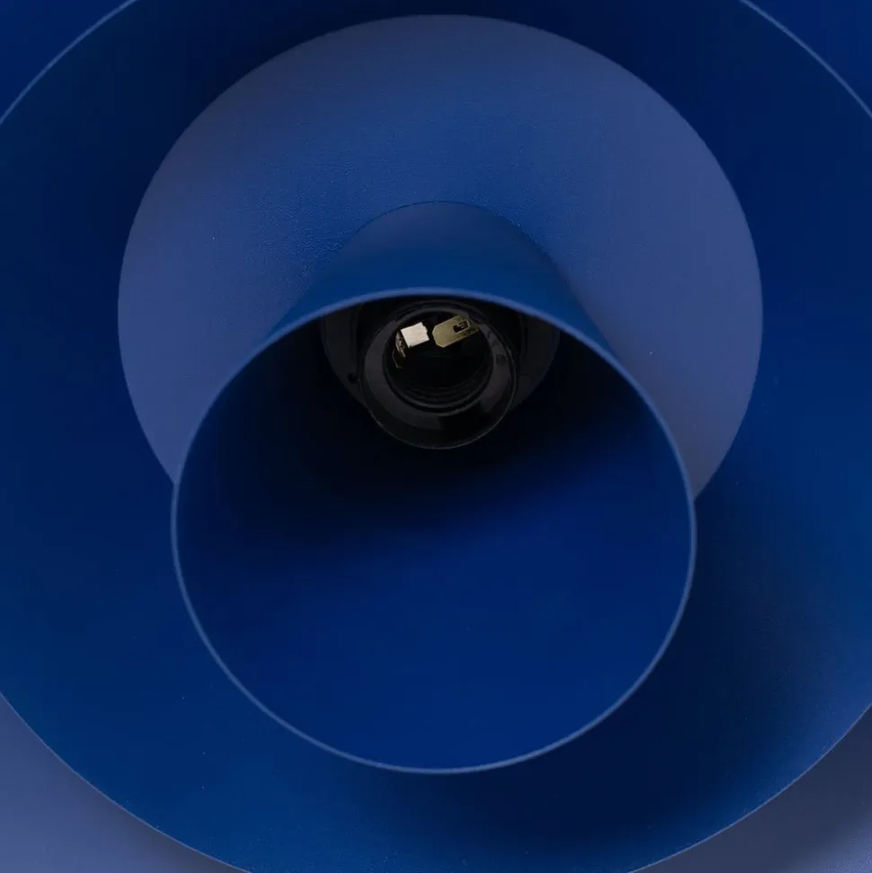 Loftlampe Plato, mørkeblå, metal, Ø 38 cm, E27