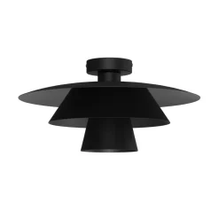 Loftlampe Plato, sort, metal, Ø 38 cm, E27