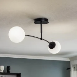 Loftlampe Pregos 2, 2 lyskilder, sort